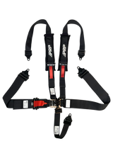 PRP 5.2 Harness Latch and Link with 2in Shoulders-3in Lap Belts and Removable Pads SFI 16.1- Black