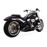 Vance & Hines 25-26 Harley Davidson Gen 2 M8 Wide Tire Softail Big Radius Exhaust System - Black