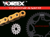 Vortex Racing V3 2.0 Chain and Sprocket Kit 3516-17,438S-45,G530SX3-116- Gold
